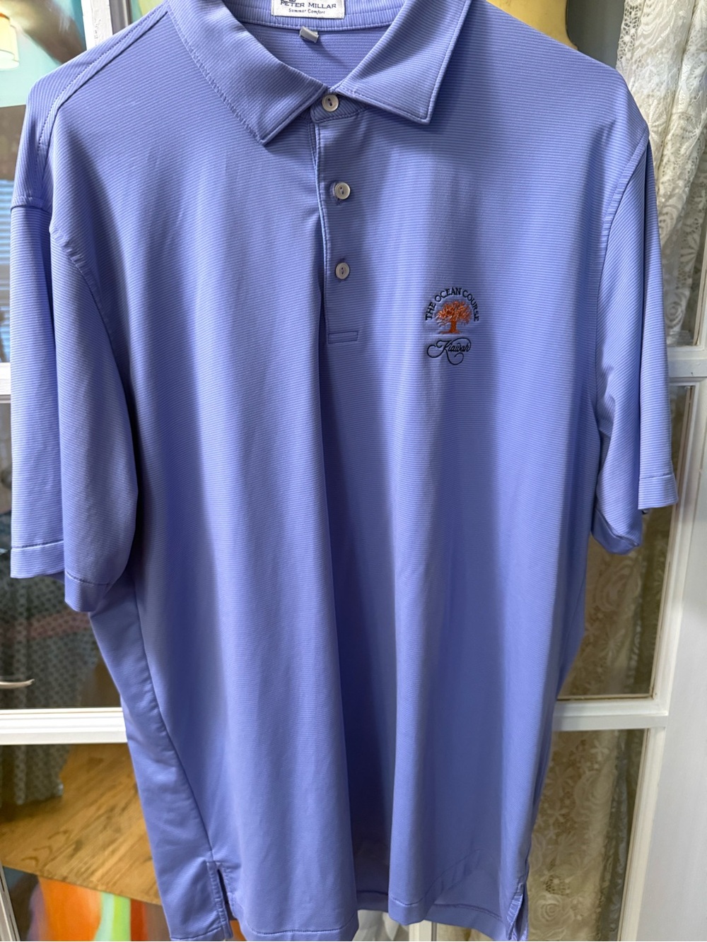 Peter Millar Short-Sleeve Polo with Embroidered Crest
